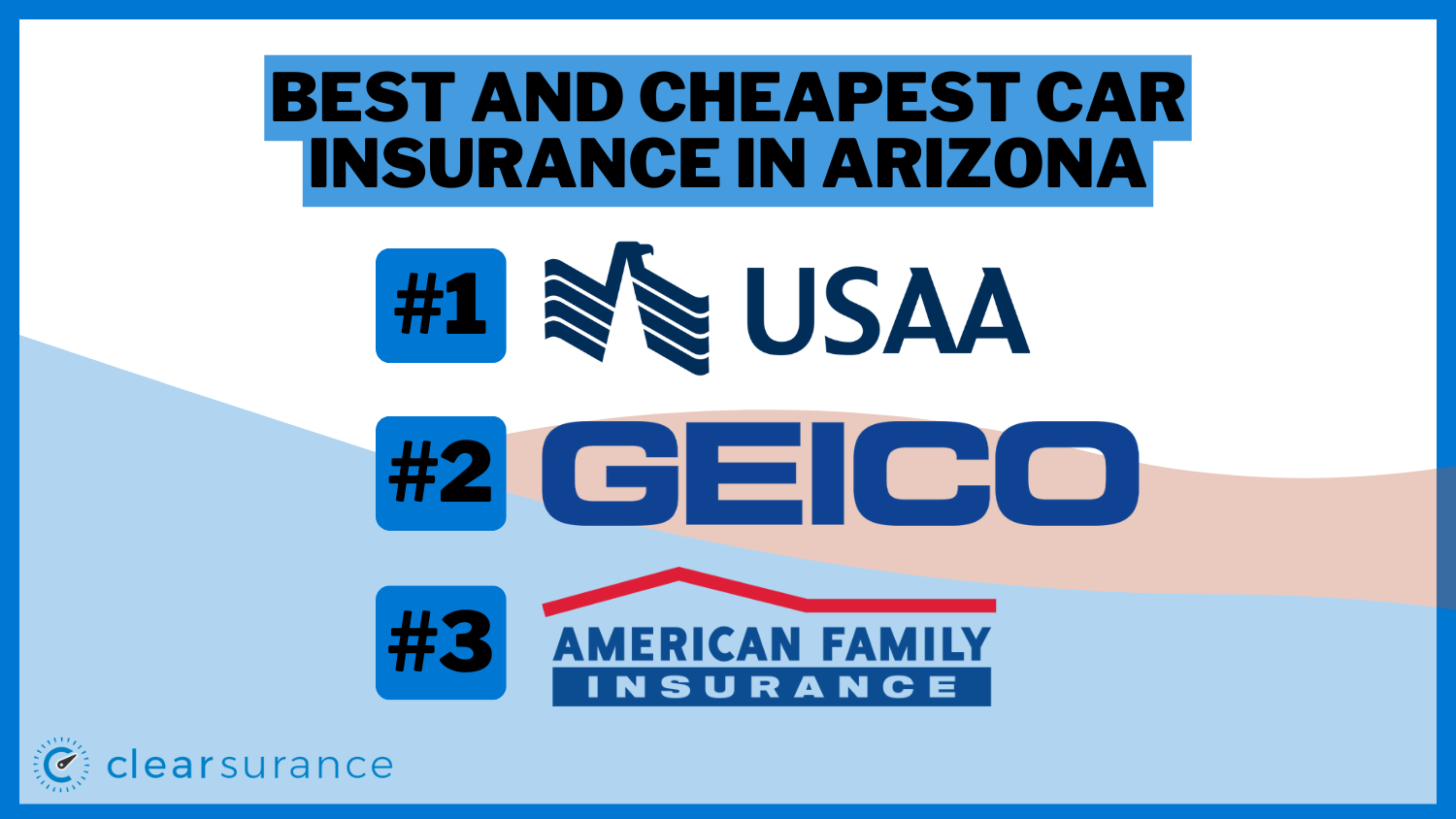 Best and Cheapest Car Insurance in Arizona: USAA, Geico, American Family