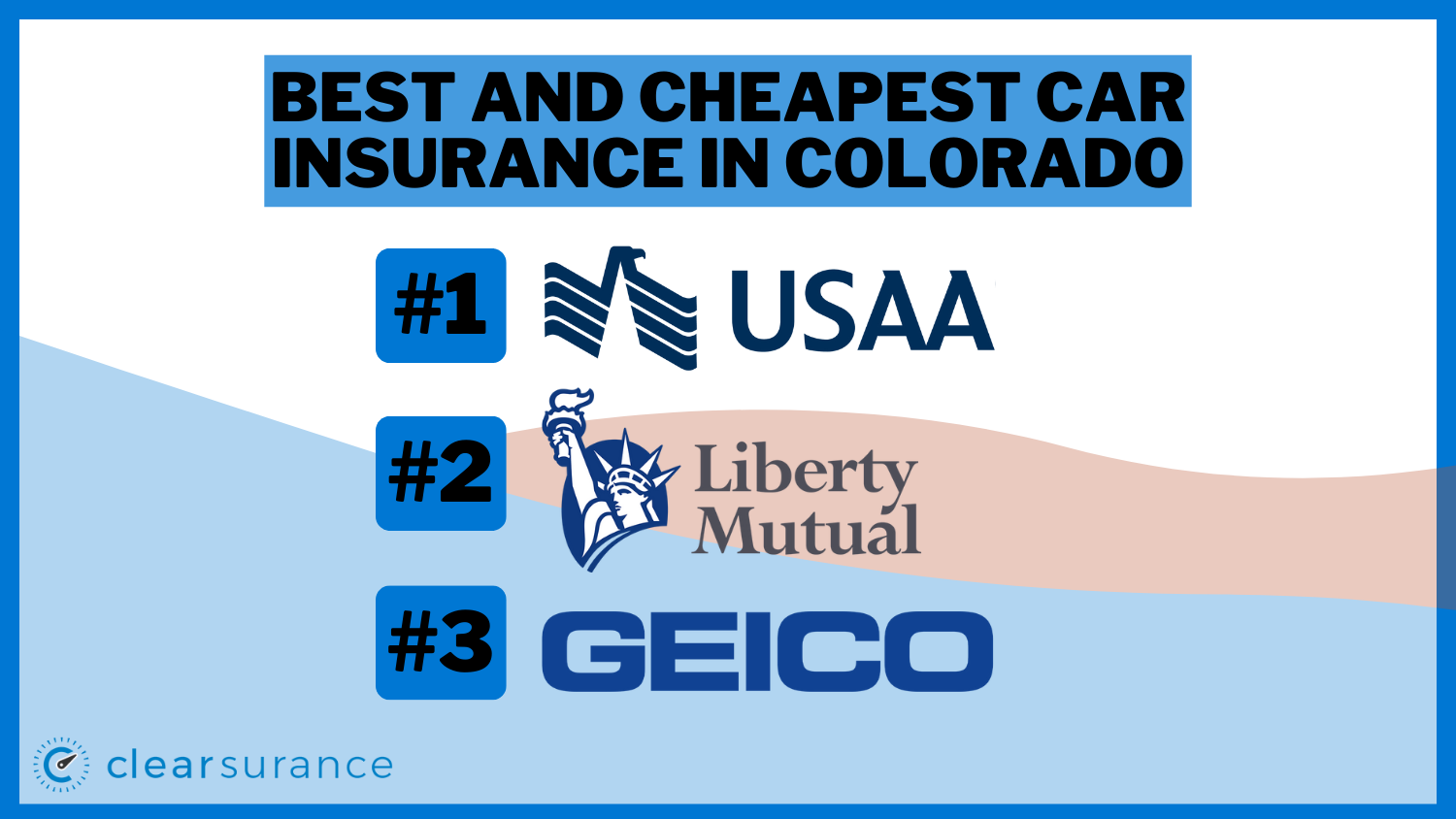 Best and Cheapest Car Insurance in Colorado: USAA, Liberty Mutual, Geico