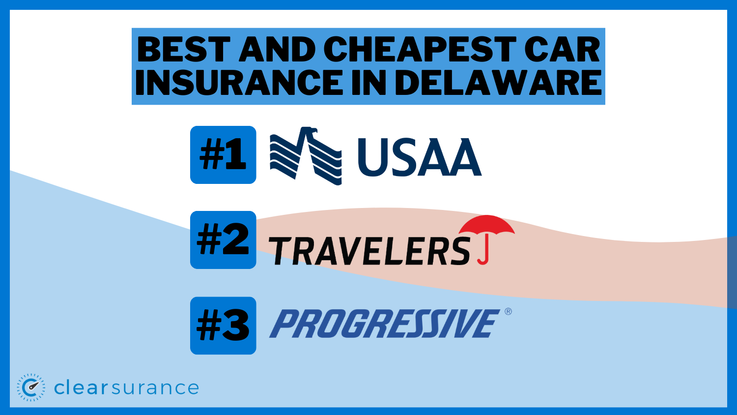 Best and Cheapest Car Insurance in Delaware: USAA, Travelers, Progressive