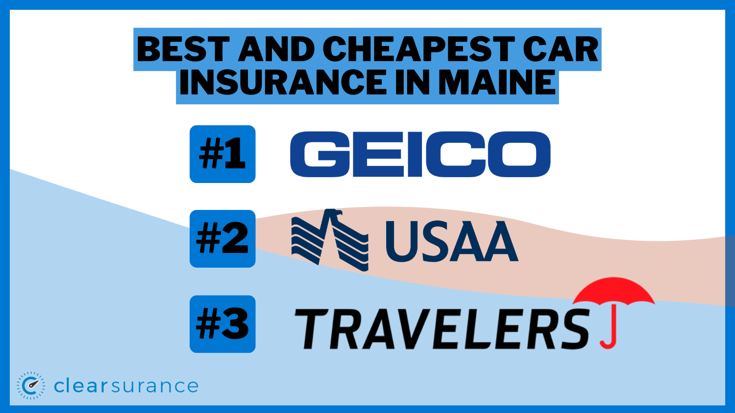 Best and Cheapest Car Insurance in Maine: Geico, USAA, Travelers