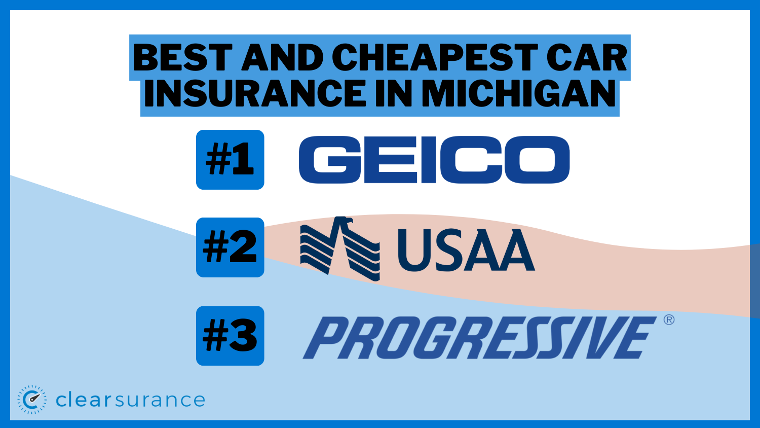 Best and Cheapest Car Insurance in Michigan: Geico, USAA, Progressive