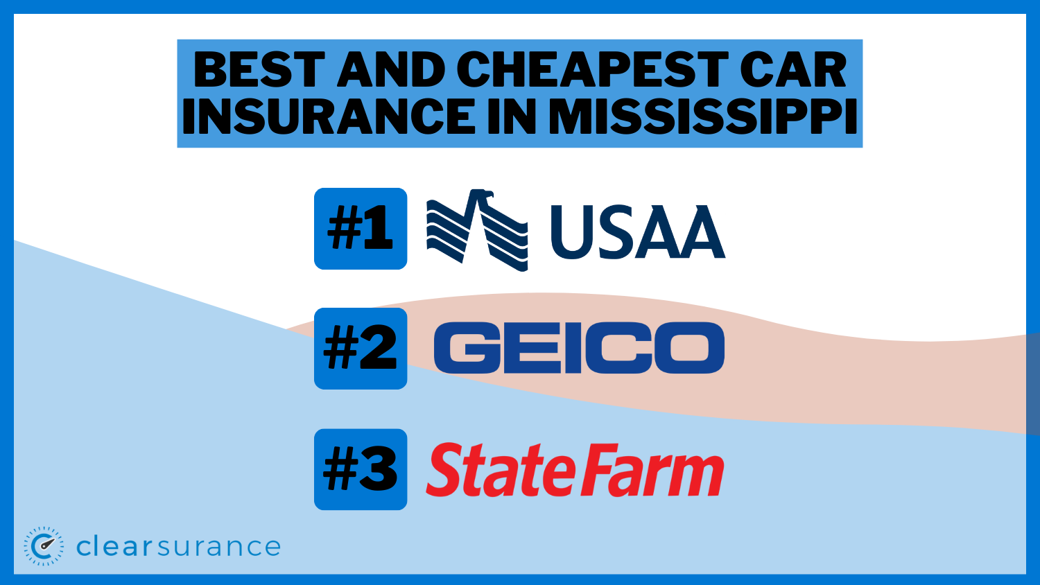 Best and Cheapest Car Insurance in Mississippi: USAA, Geico, State Farm
