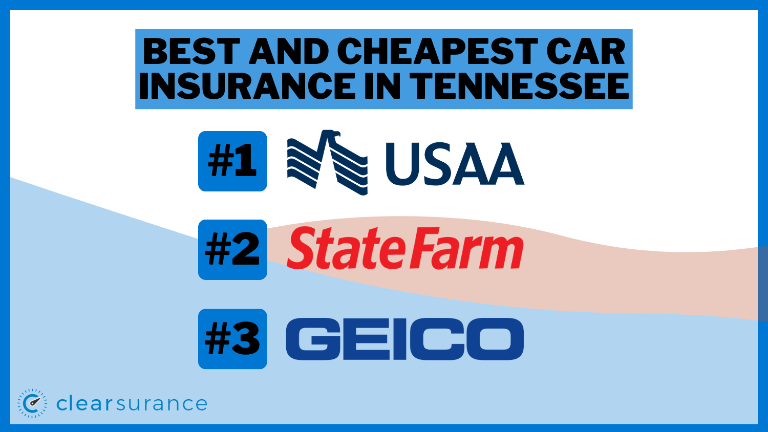 Best and Cheapest Car Insurance in Tennessee: USAA, State Farm, Geico