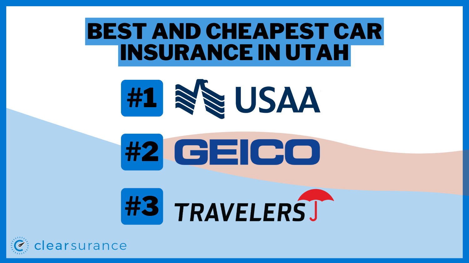 Best and Cheapest Car Insurance in Utah: USAA, Geico, Travelers