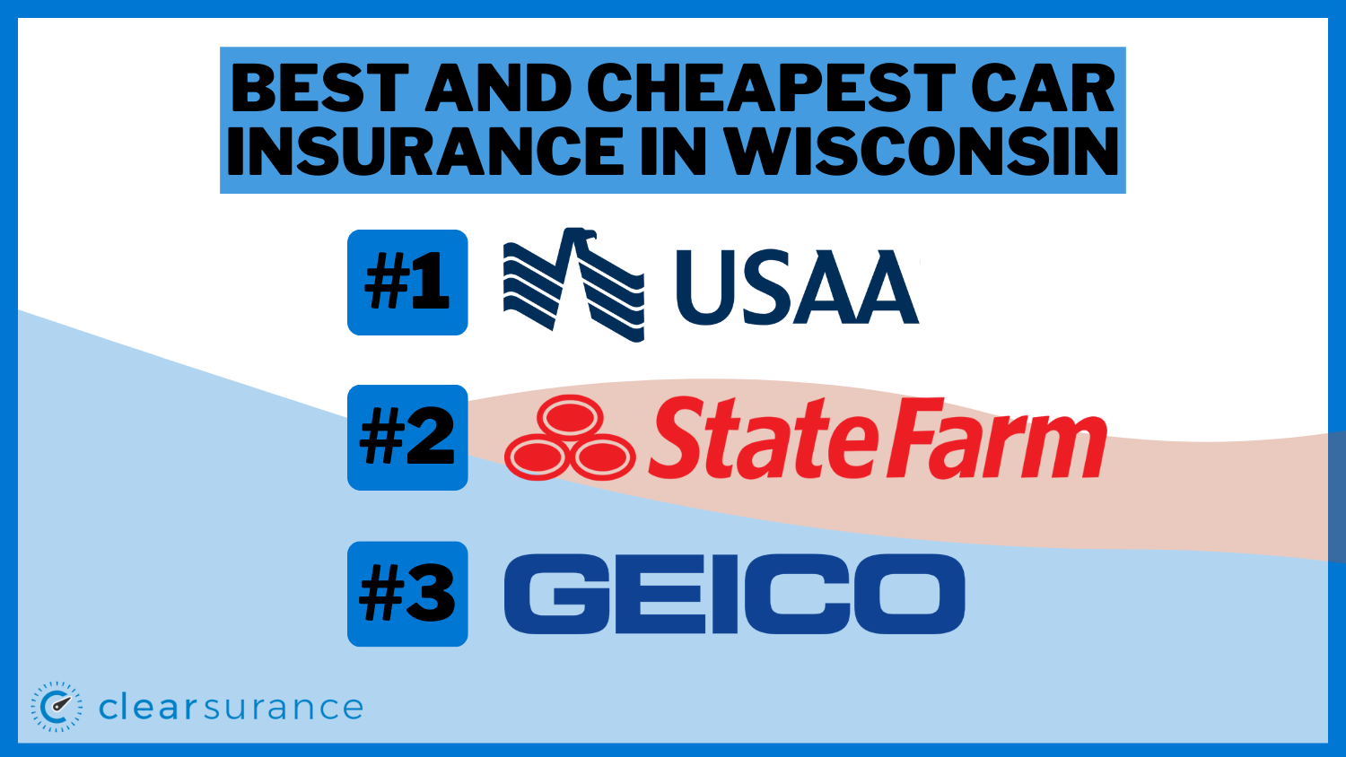 Best and Cheapest Car Insurance in Wisconsin: USAA, State Farm, Geico