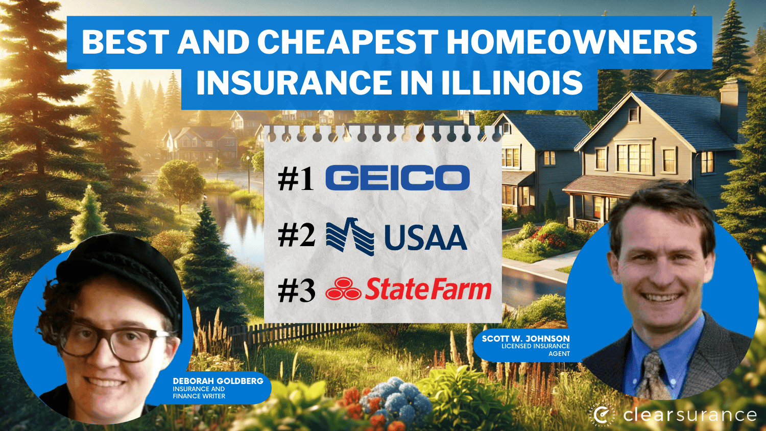 best and cheapest homeowners insurance in Illinois: Geico, USAA, State Farm