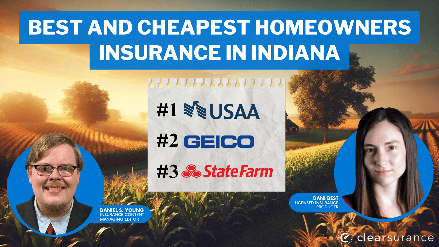 Best and Cheapest Homeowners Insurance in Indiana: USAA, Geico, State Farm