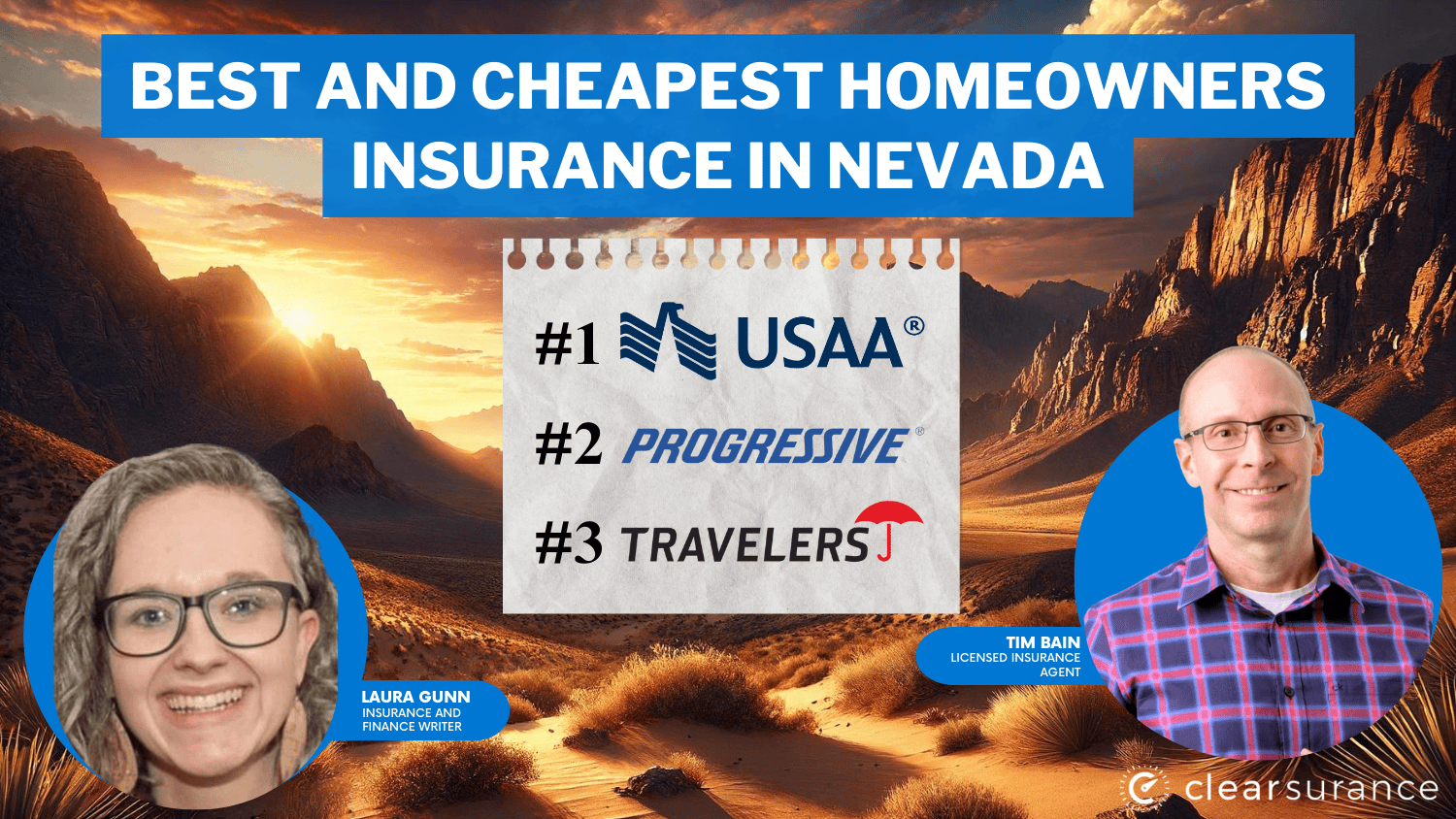 Best and Cheapest homeowners Insurance in Nevada: USAA, Progressive, Travelers