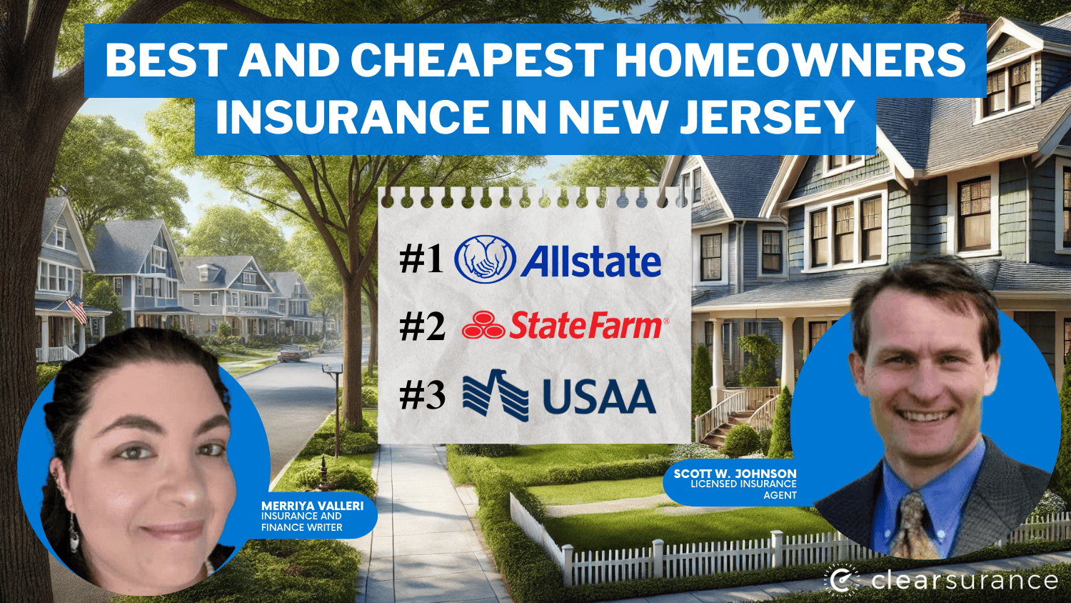 best and cheapest homeowners insurance in New Jersey: Allstate, State Farm,USAA