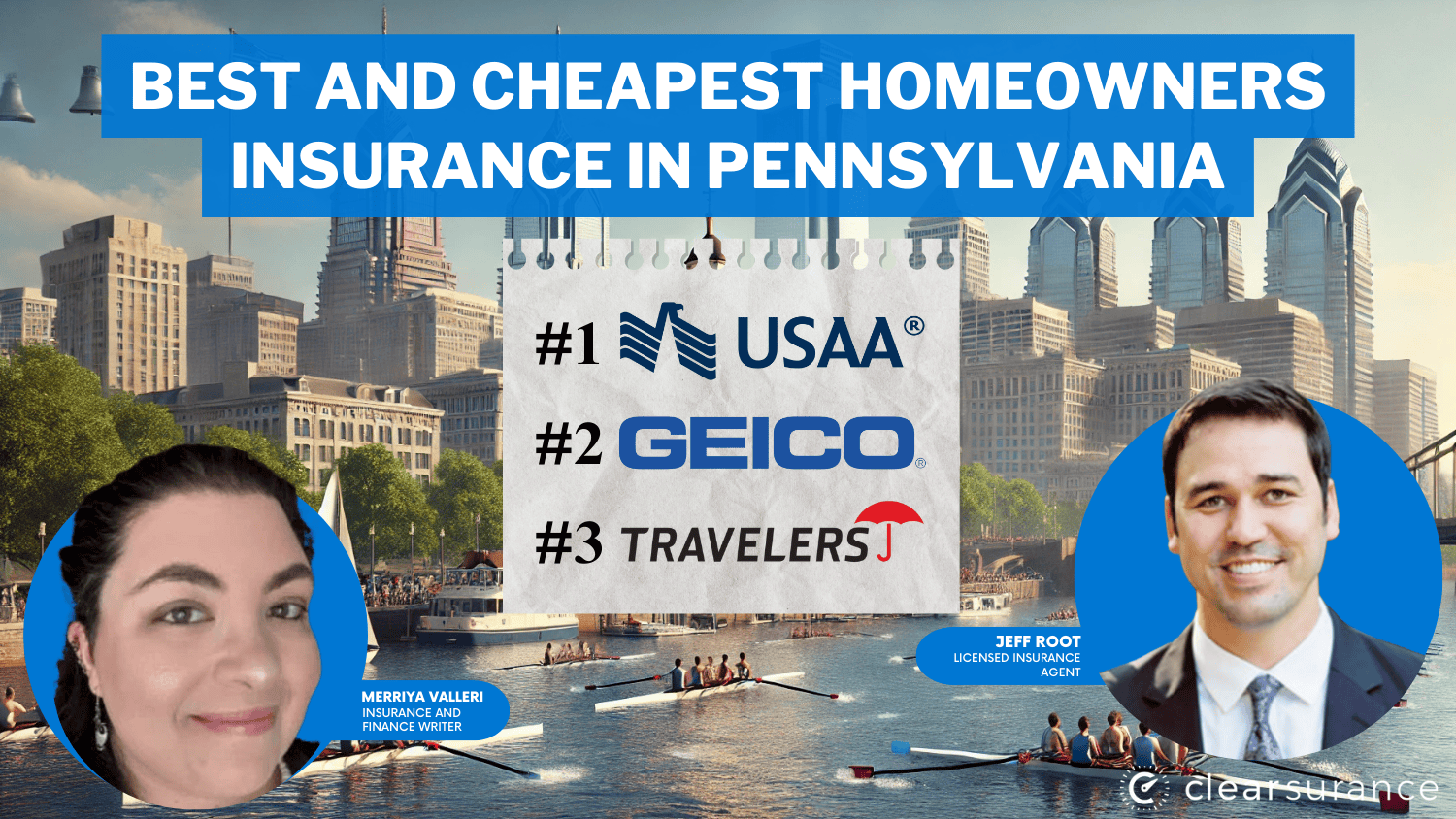 Best and Cheapest Homeowners Insurance in Pennsylvania: USAA, Geico, Travelers