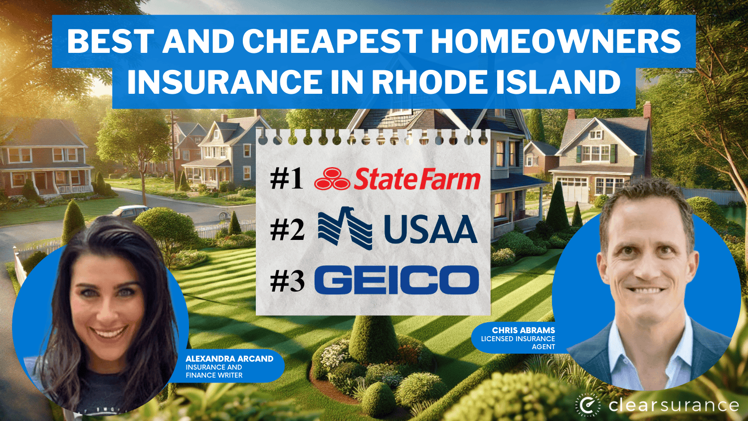 Best and Cheapest Homeowners Insurance in Rhode Island:USAA, State Farm and Travelers