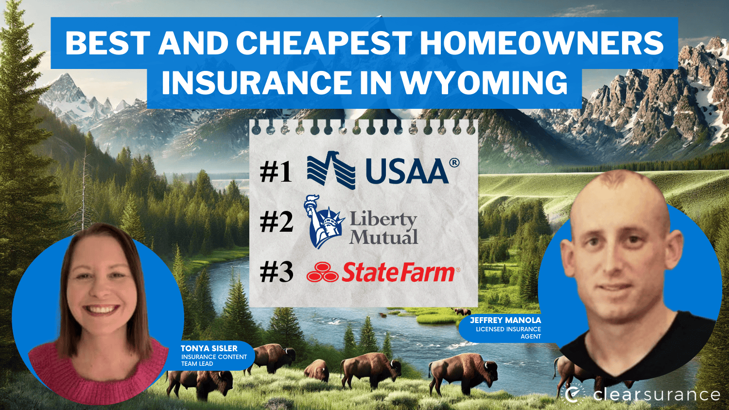 best and cheapest homeowners insurance in Wyoming Geico, American Family, USAA