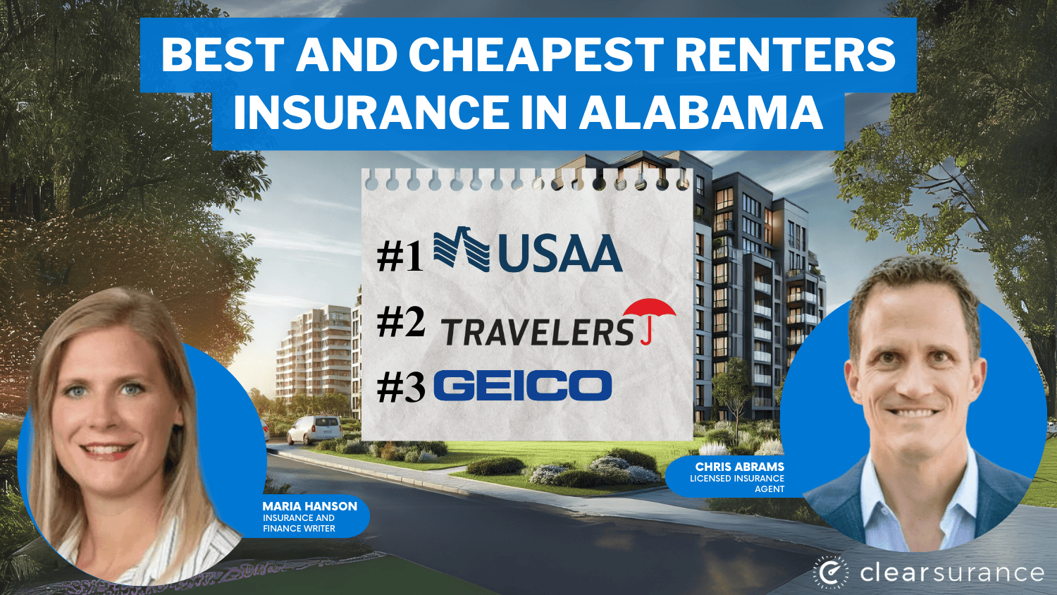 Best and Cheapest Renters Insurance in Alabama: USAA, Travelers, Geico