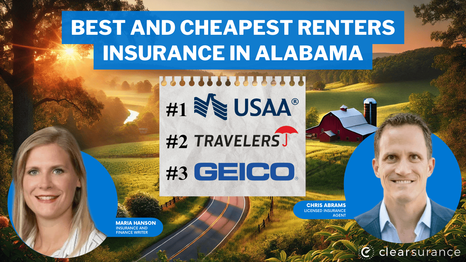 Best and Cheapest Renters Insurance in Alabama: USAA, Travelers, Geico