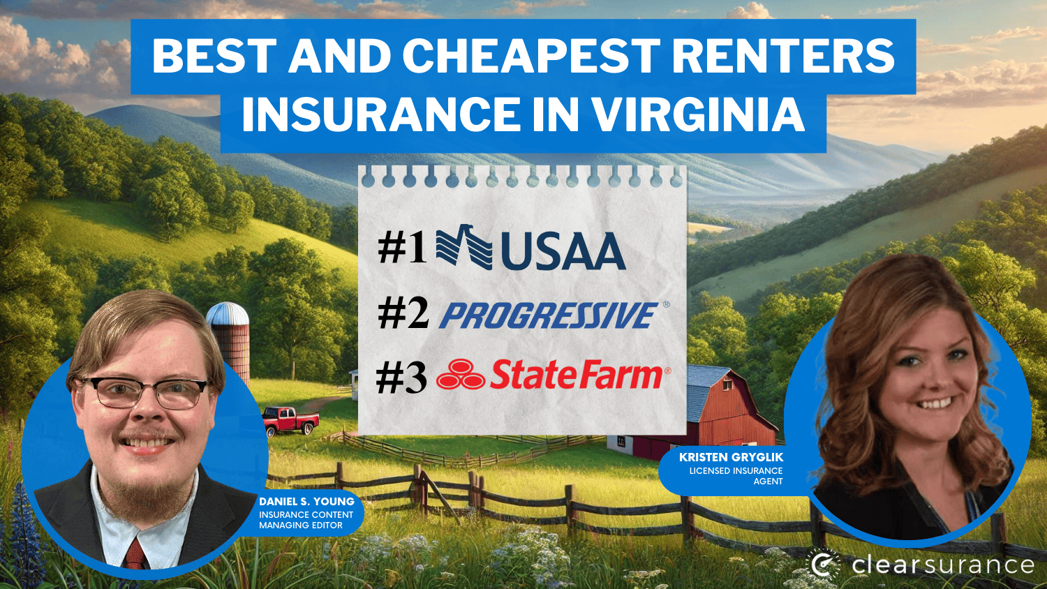 Best and Cheapest Renters Insurance in Virginia:USAA,Progressive, State Farm