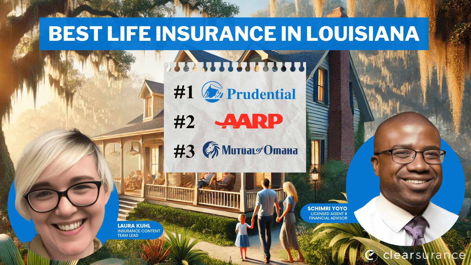 best life insurance in Louisiana: Prudential, AARP, and Mutual of Omaha