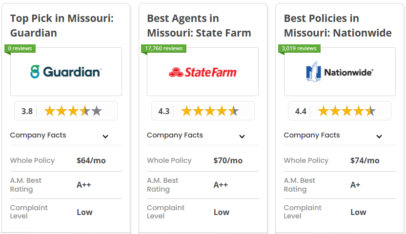 Best Life Insurance in Missouri: Guardian, State Farm, Nationwide