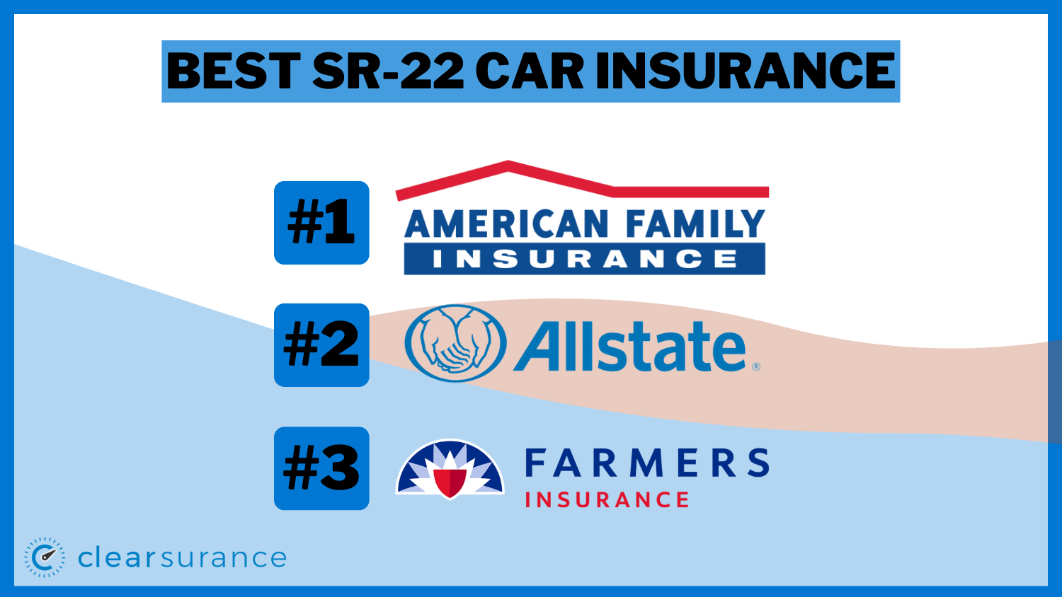 best SR-22 Car insurance: American Family, Allstate, Farmers