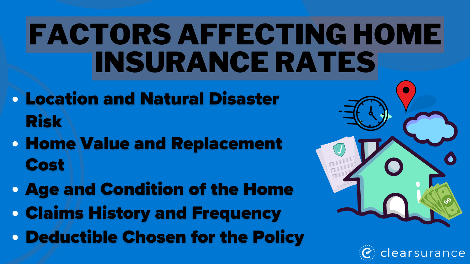 Factors Affecting Home Insurance Rates Definition Card: Best and Cheapest Homeowners Insurance in Texas