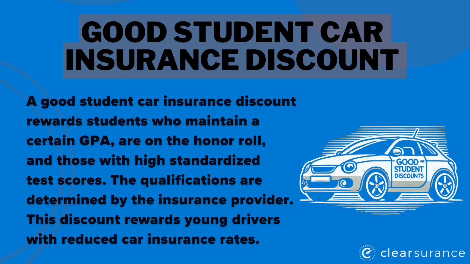 Good Student Car Insurance Discount Definition Card