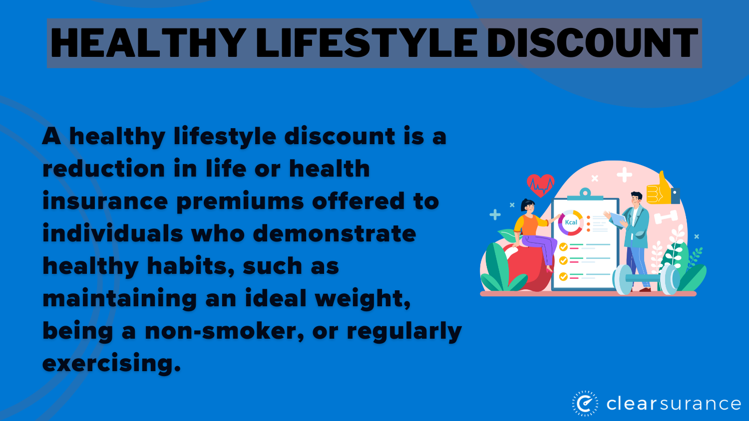 healthy lifestyle discount definition card: best life insurance in North Carolina