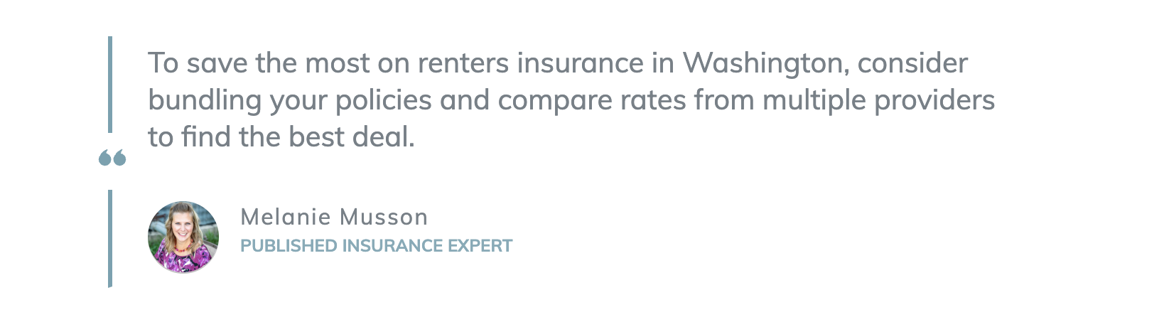 Best and Cheapest Renters Insurance in Washington Block Quote